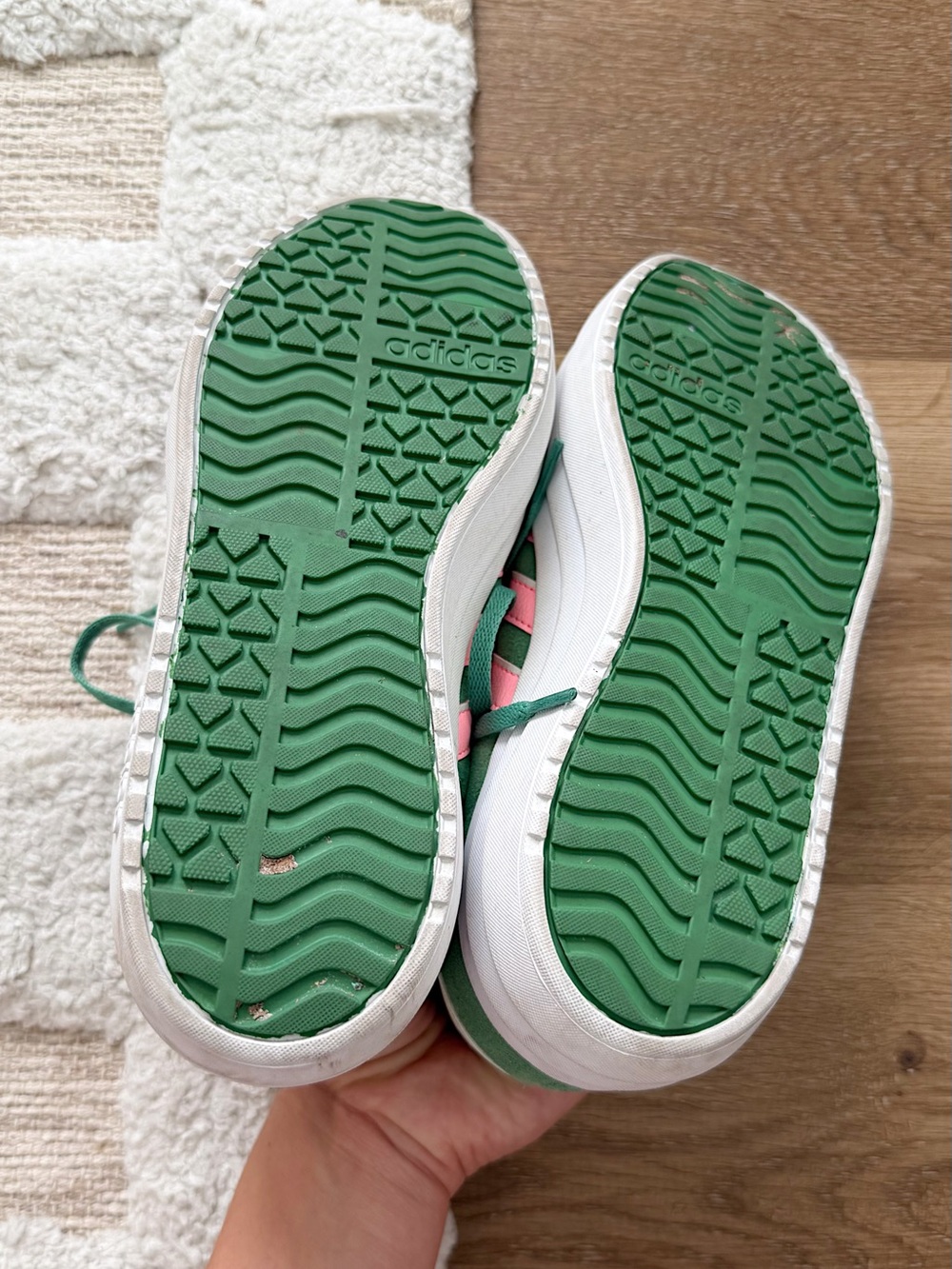 Adidas VL Court Bold Platform Sneaker in Green/Pink Colorway - Picture 5 of 9
